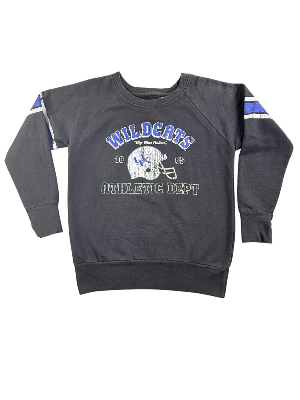 Kentucky Wildcats Sweatshirt Mens Medium Black NCAA Football Three Square UK